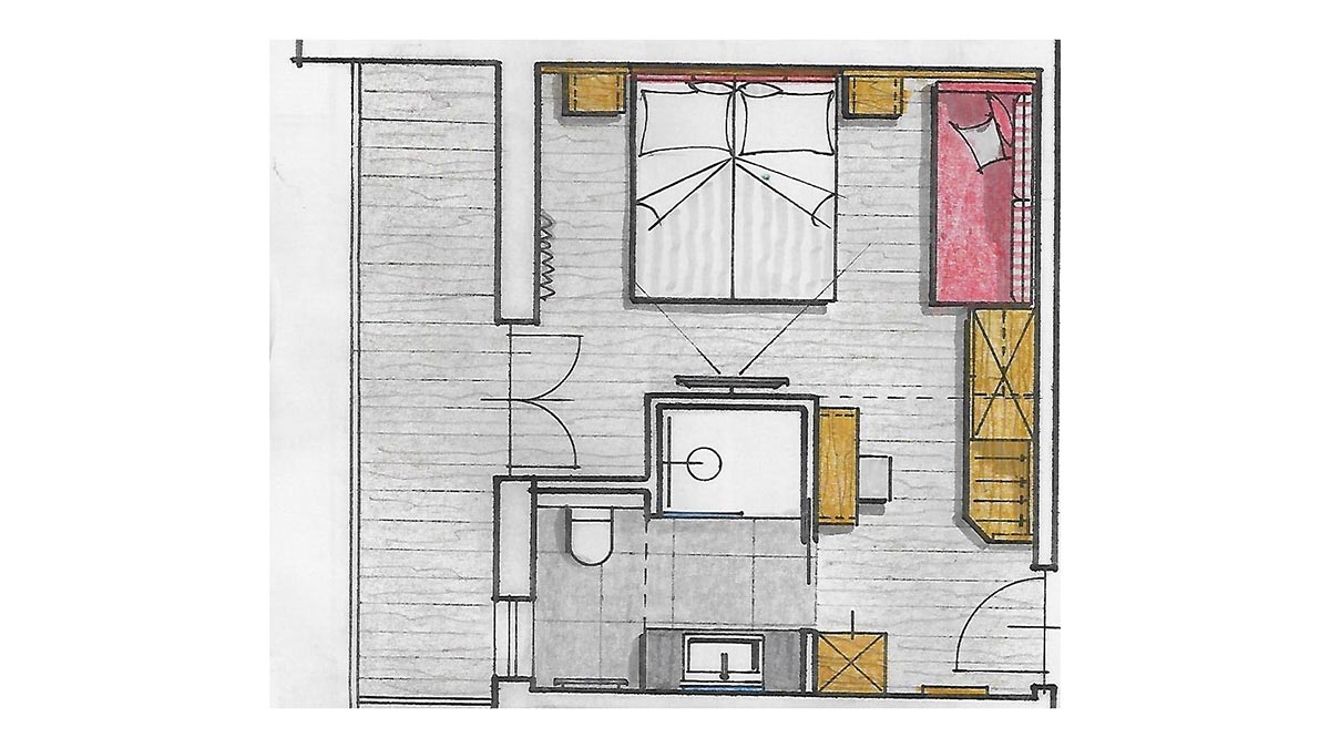Skizze Doppelzimmer Deluxe