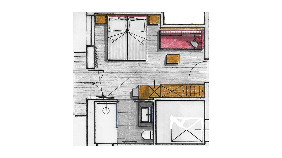 Skizze Doppelzimmer